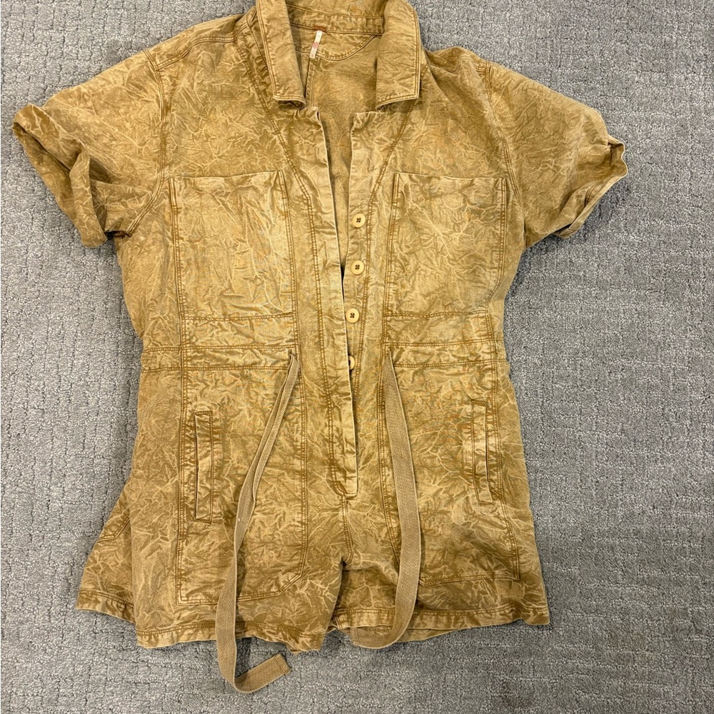 Free People Tan Jumpsuit